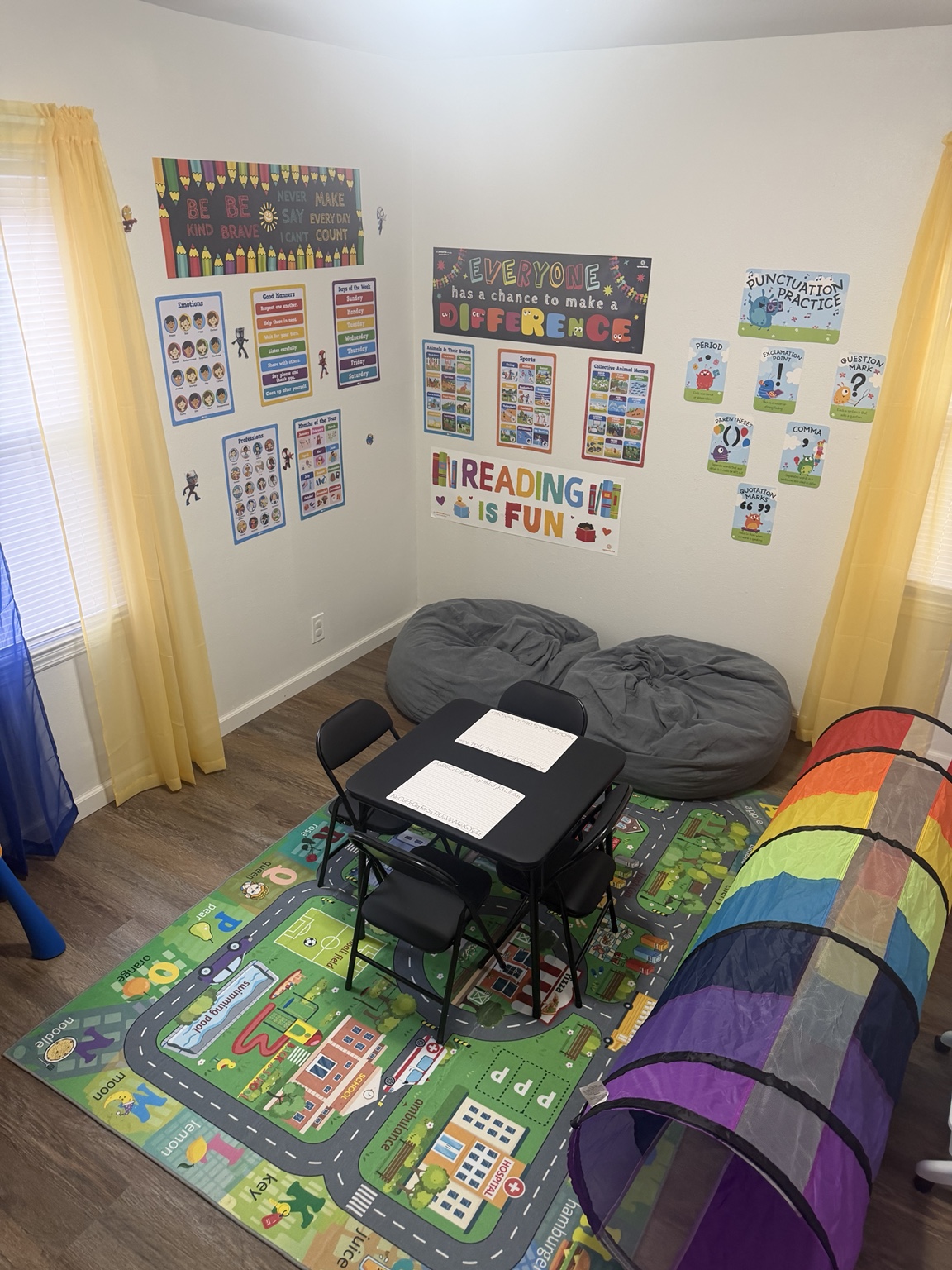 Classroom reading and activity area